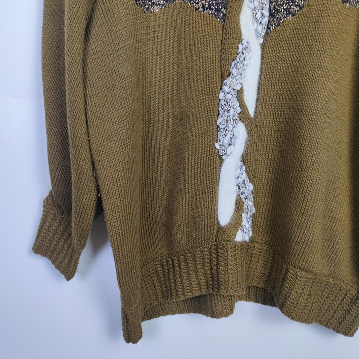 M Vintage Mädels Pullover goldene Elemente