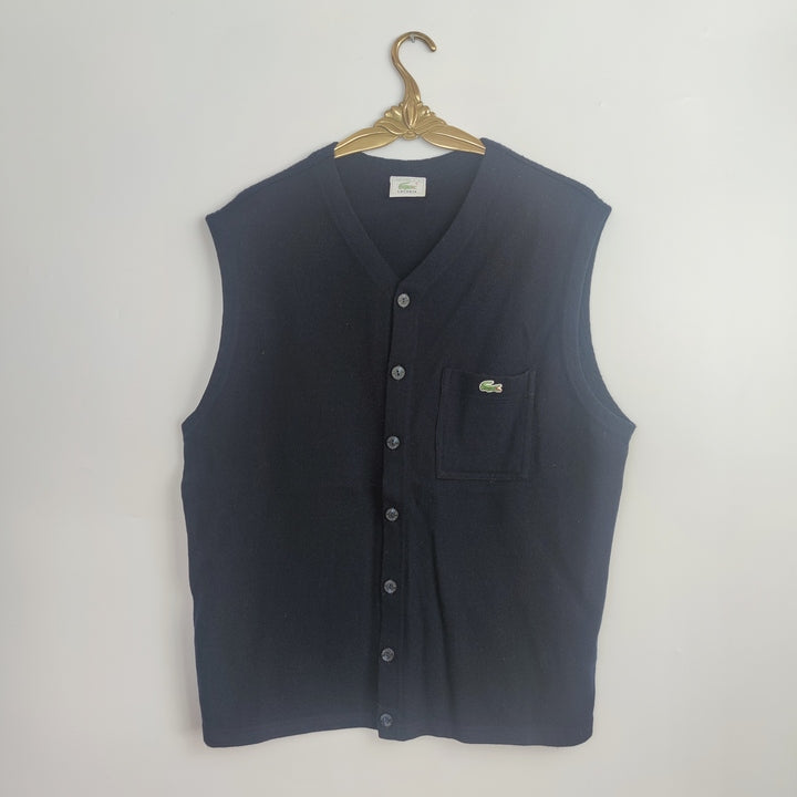 L Vintage Lacoste Pullunder Dunkelblau