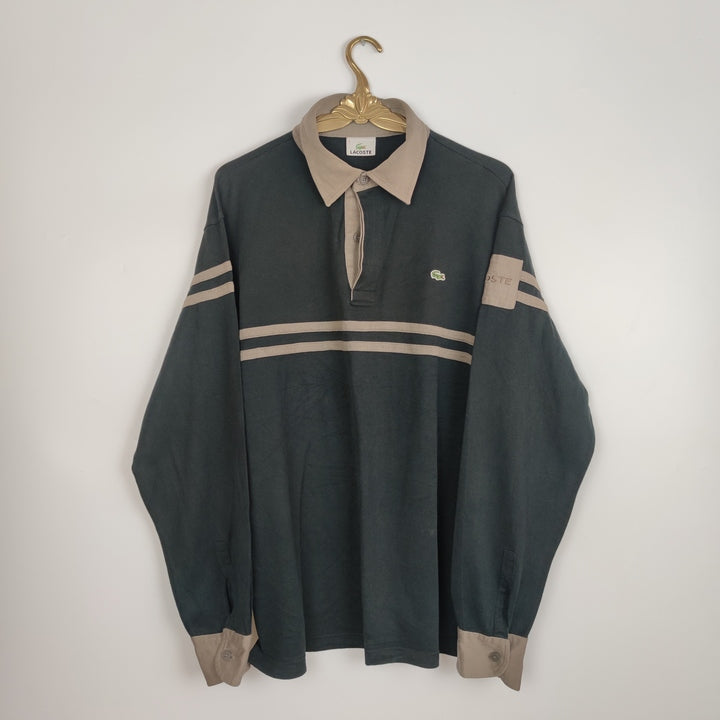 L Vintage Lacoste Sweater Schwarz Braun
