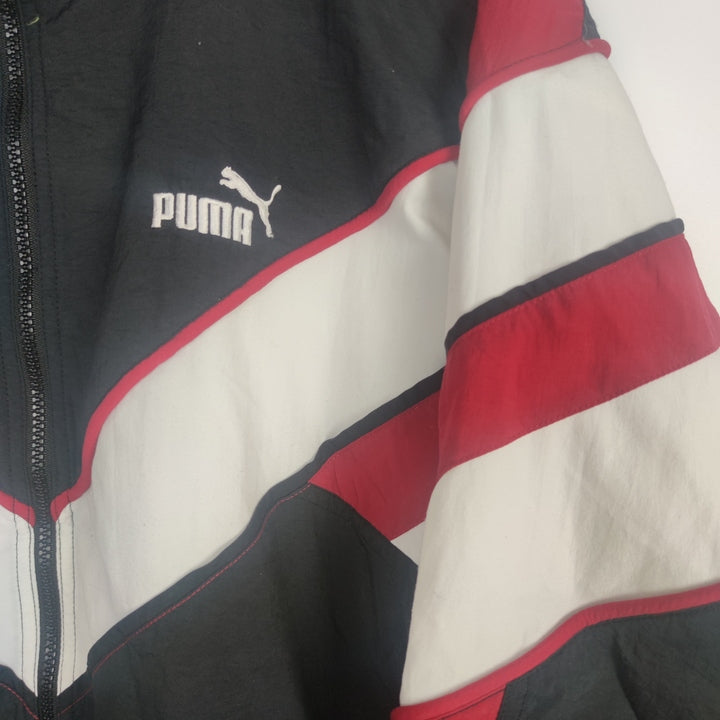 L Puma Trainingsjacke schwarz/rot