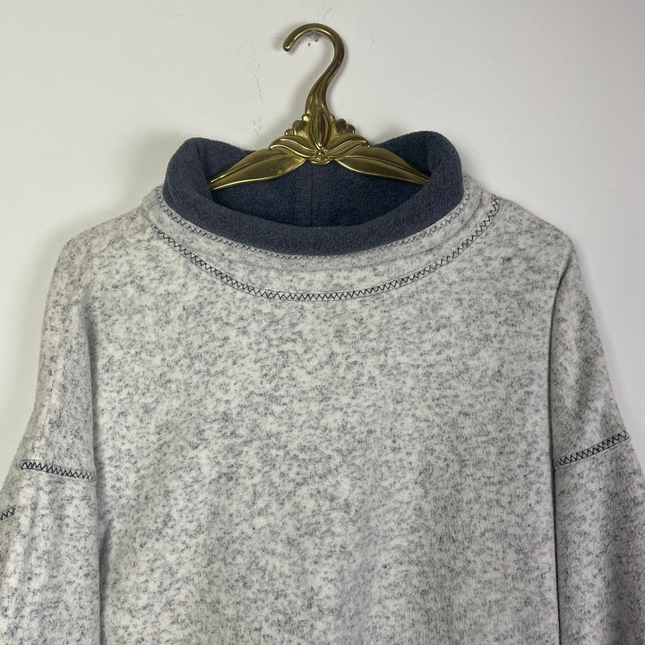 L-XL Fleece Sweater grau