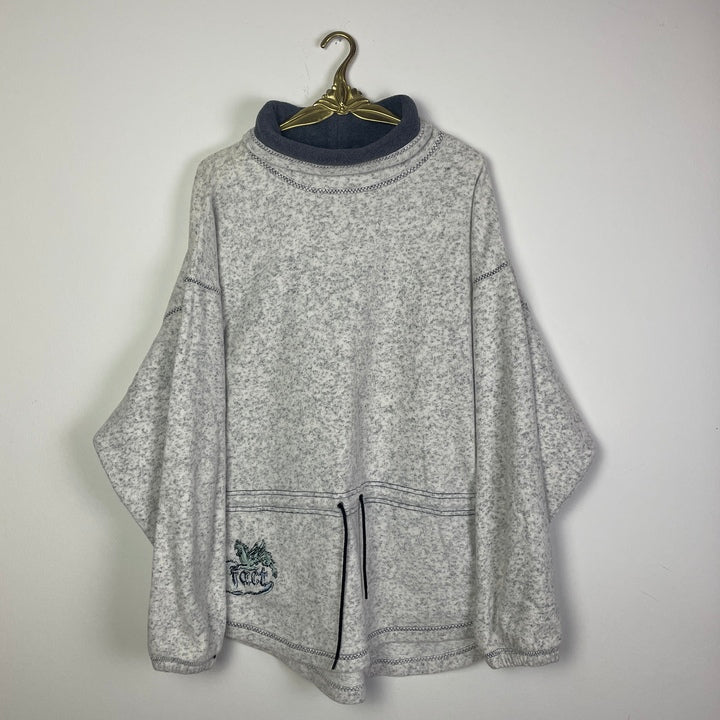 L-XL Fleece Sweater grau