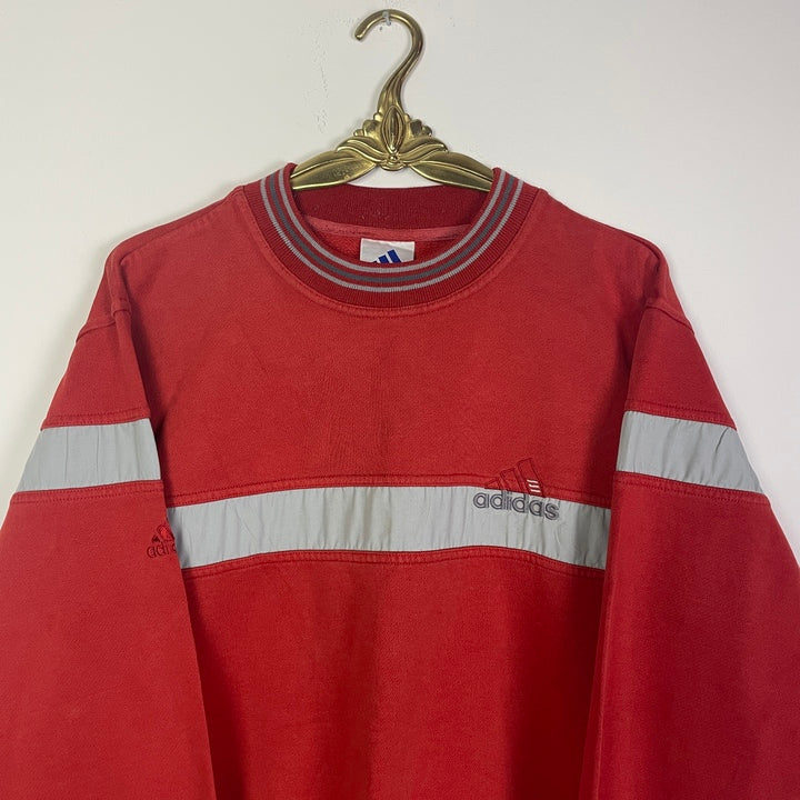 M Adidas Sweater rot/grau