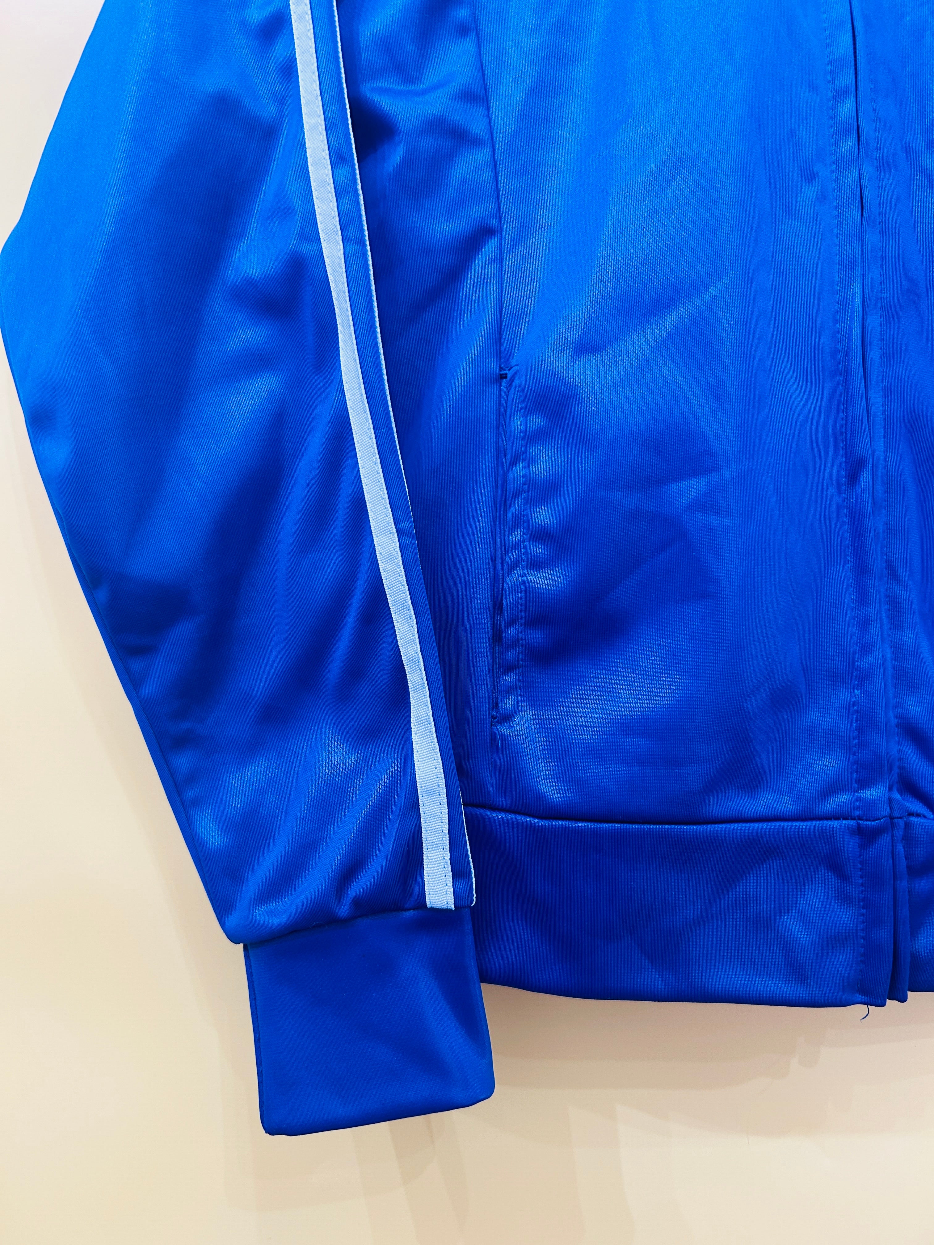 S Vintage Adidas Trainingsjacke original blau