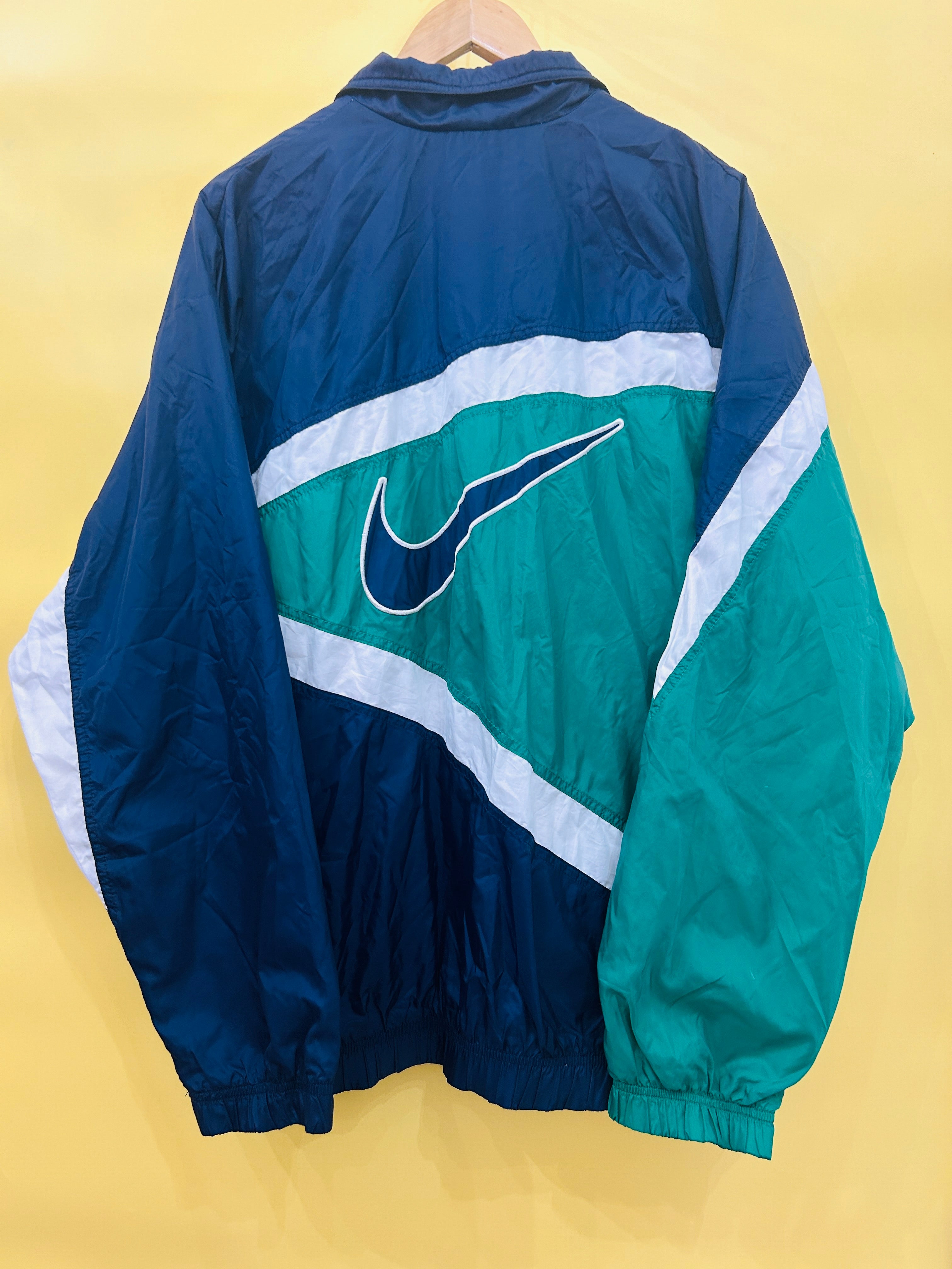 XL Vintage Nike Track Jacket green/blue