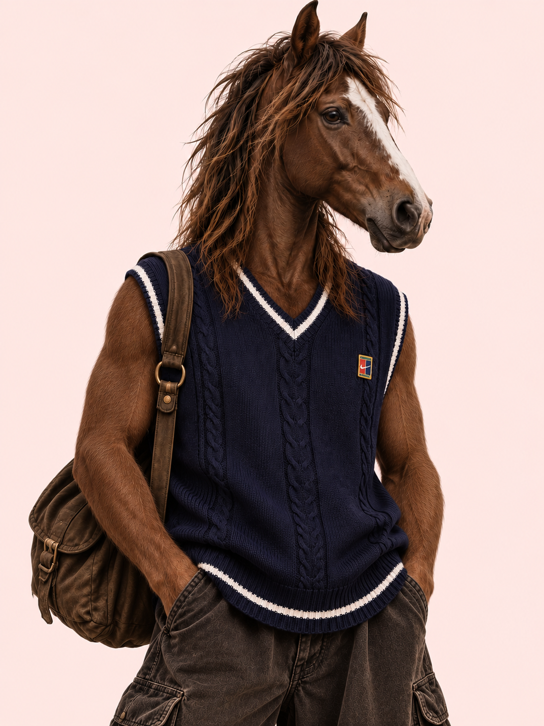 L Vintage Pullunder Nike, 90s sportswear, tennis vest unisex