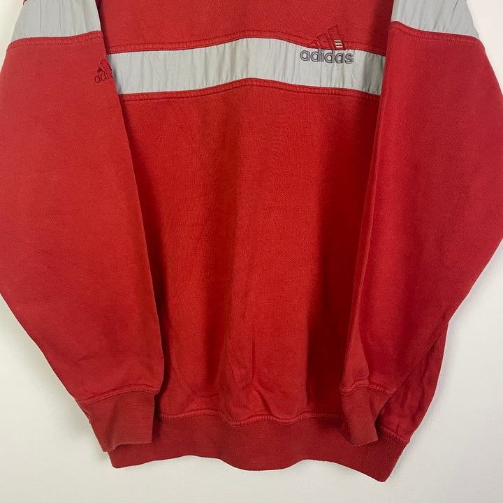 M Adidas Sweater rot/grau