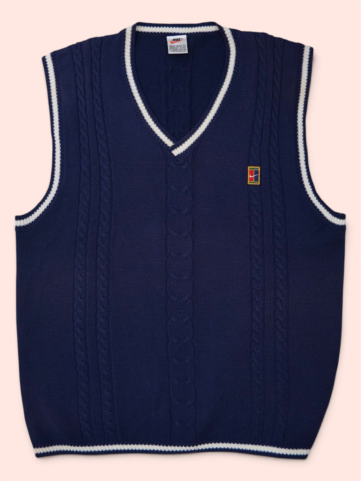 L Vintage Pullunder Nike, 90s sportswear, tennis vest unisex