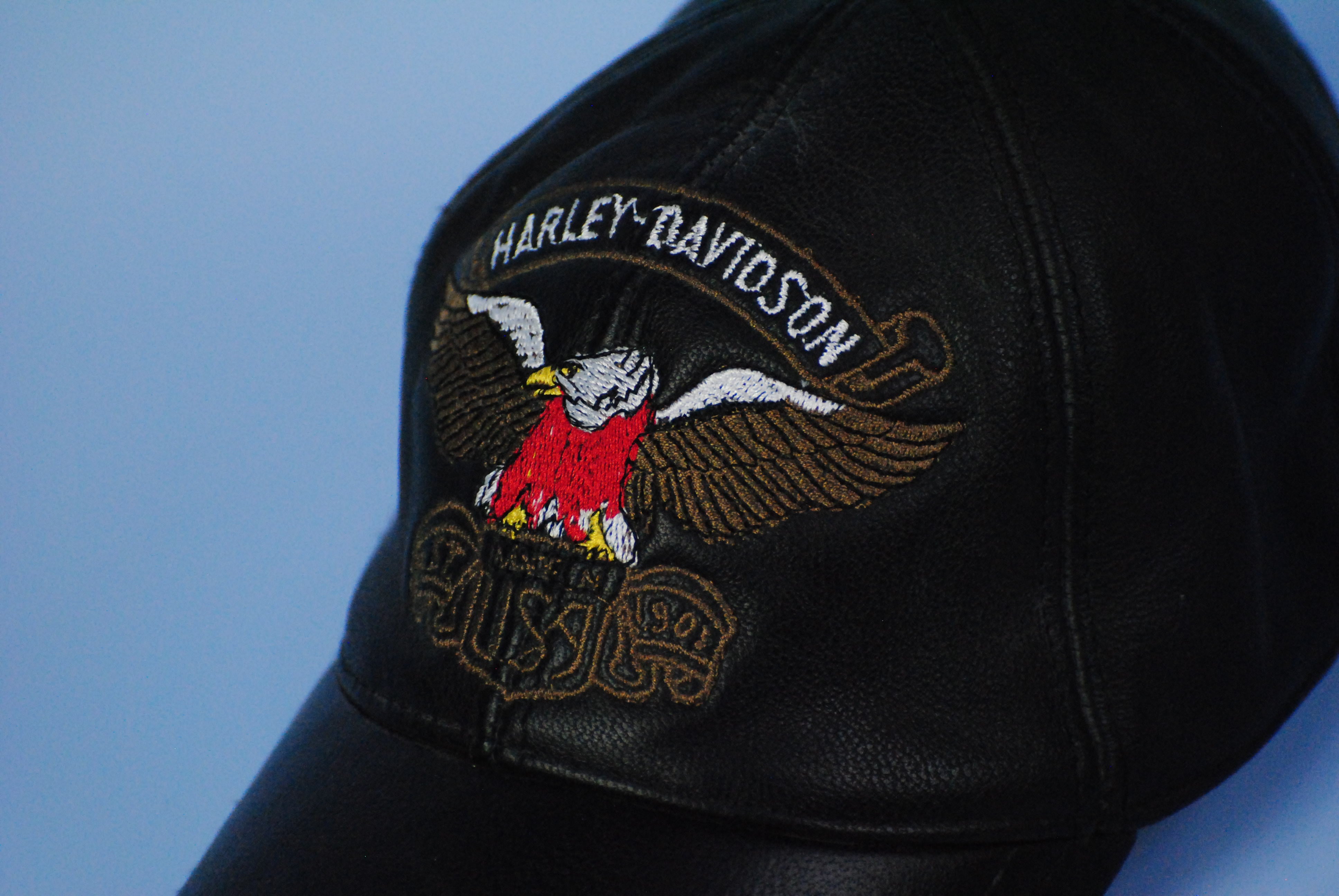 Vintage Harley Davidson Leder Cap