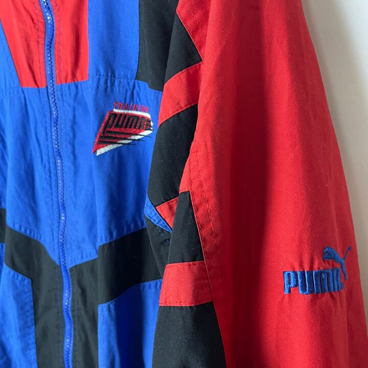 XL Puma Jacke blau/rot