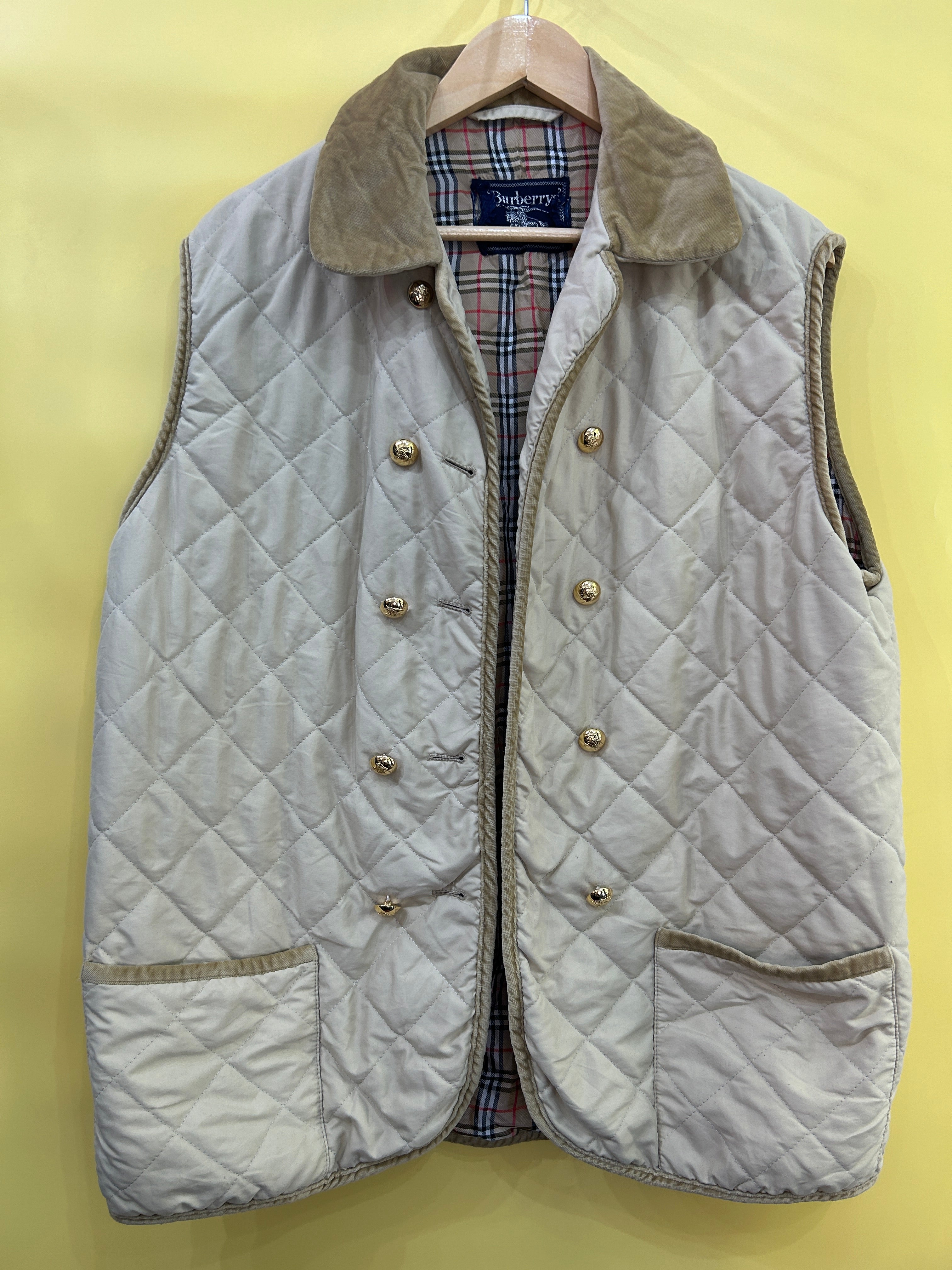 M-L Vintage Burberry Vest quilted