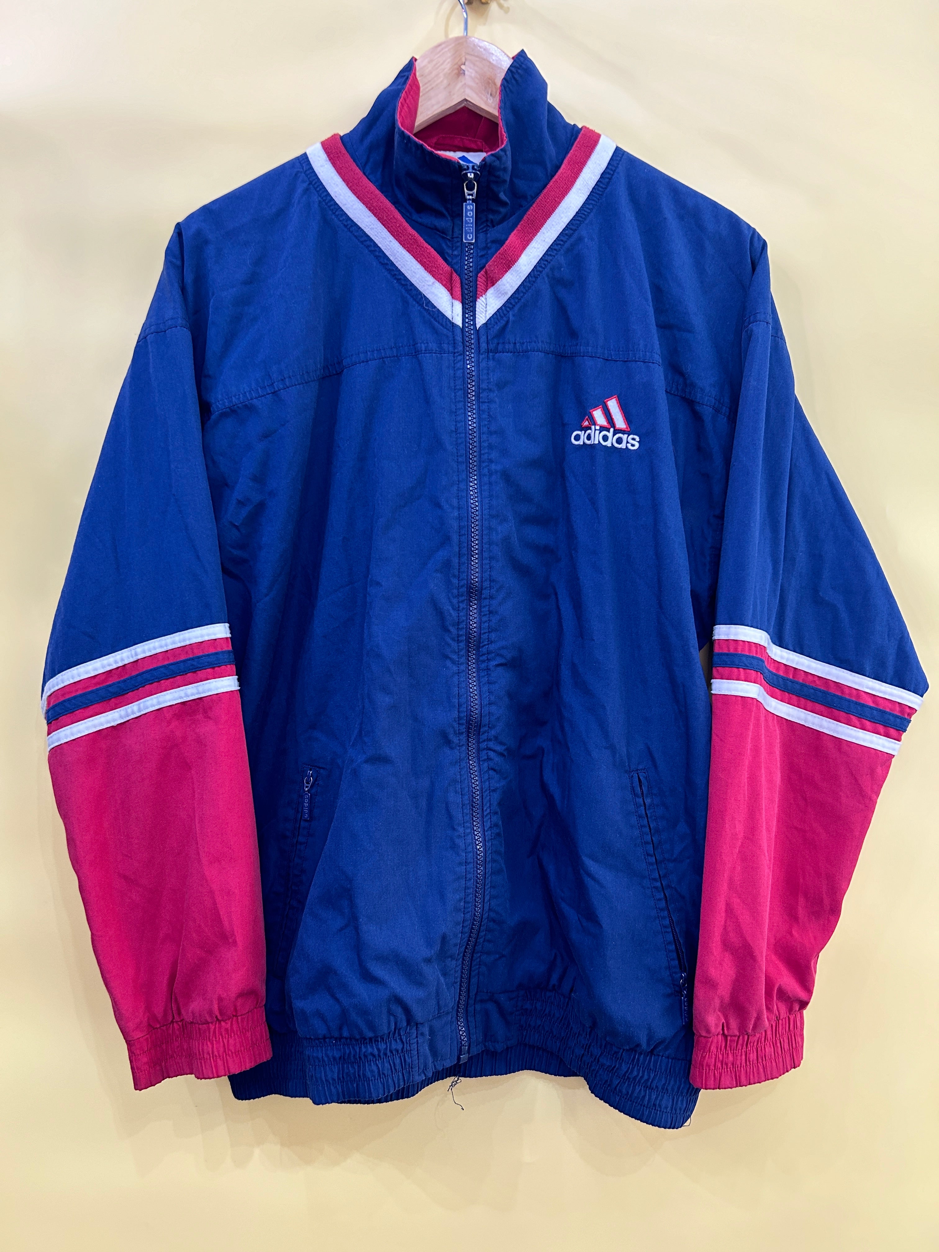 Adidas originals vintage track jacket with taping hotsell