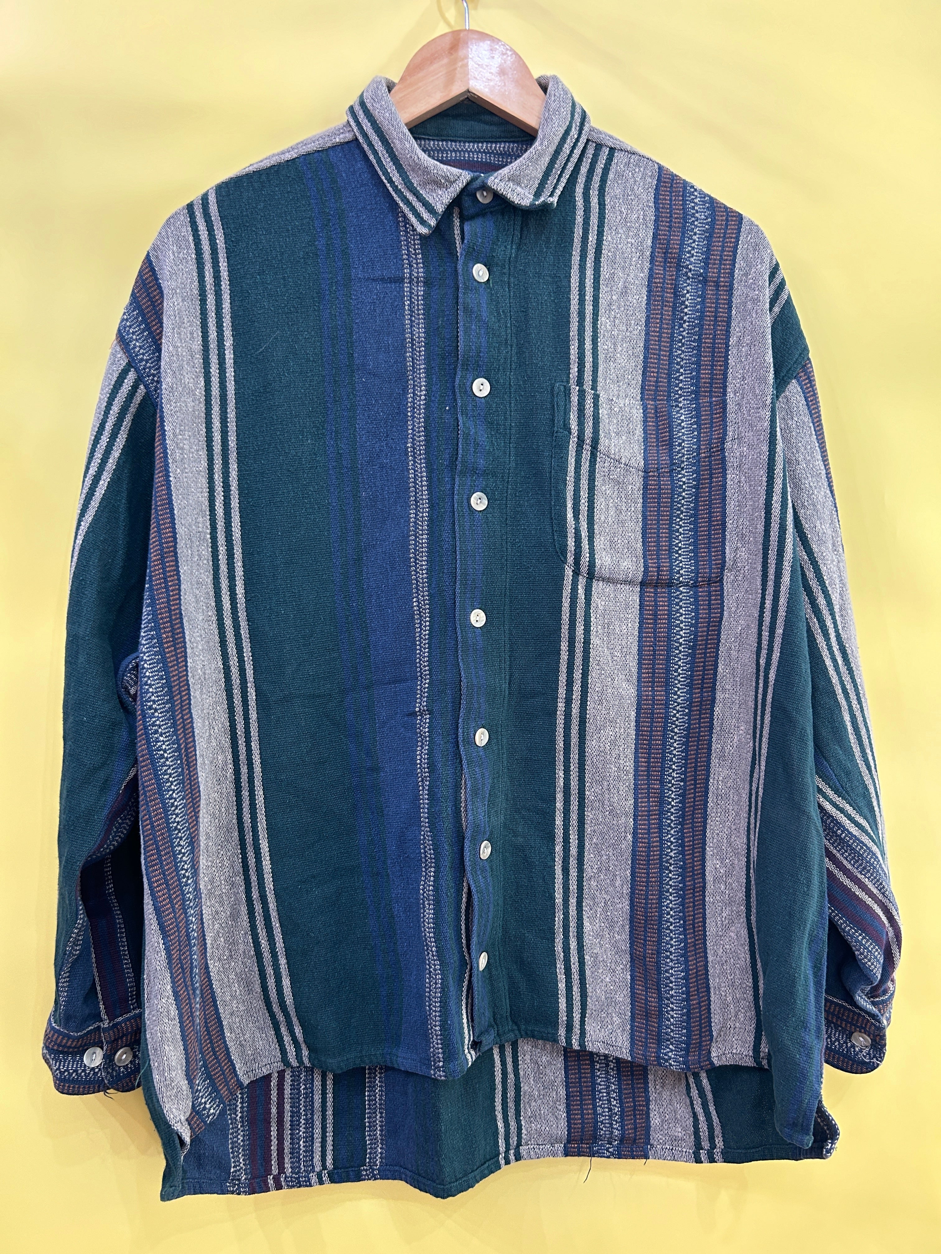 M-L Vintage Long Sleeve Shirt stripes