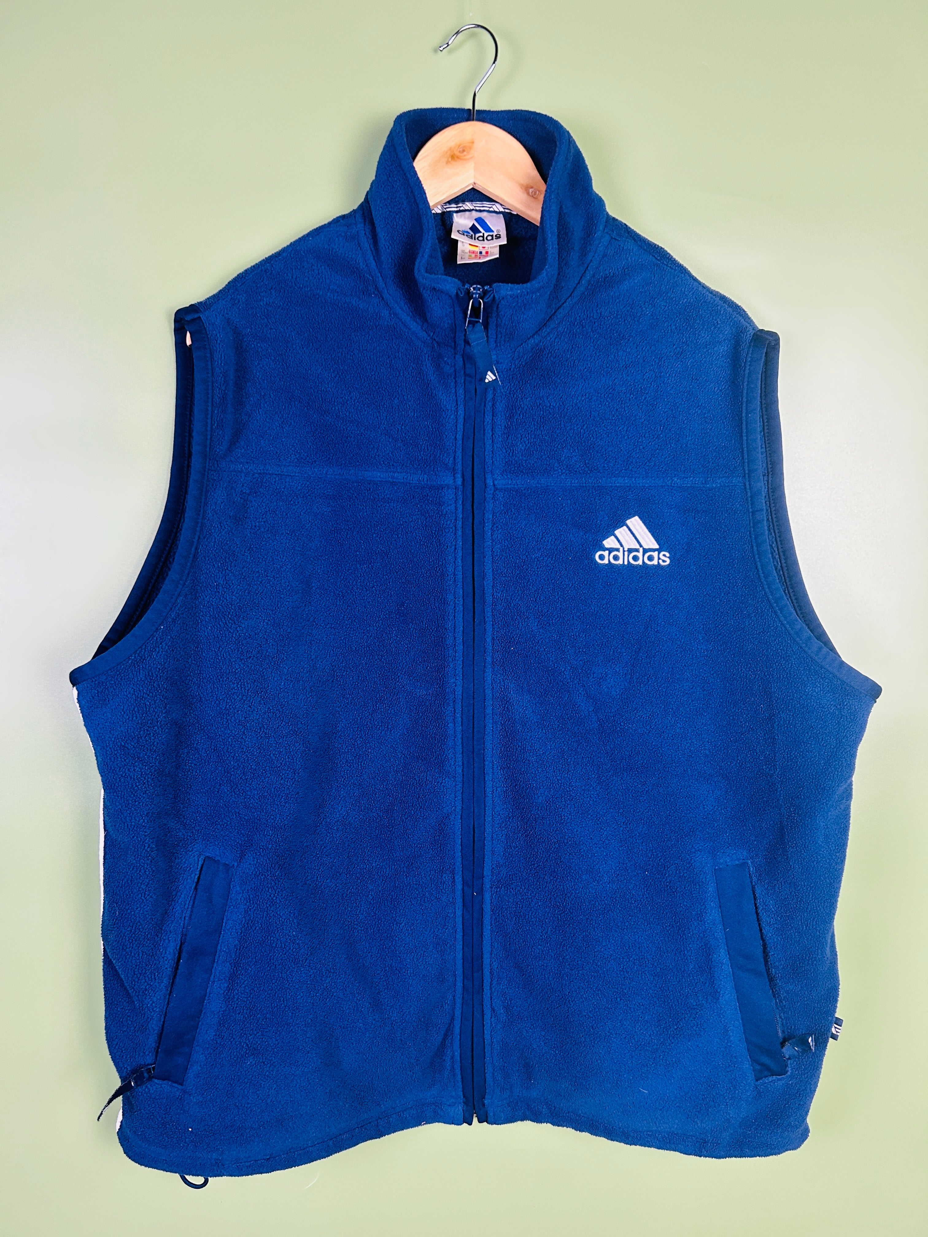 XL Adidas Fleece Weste blau