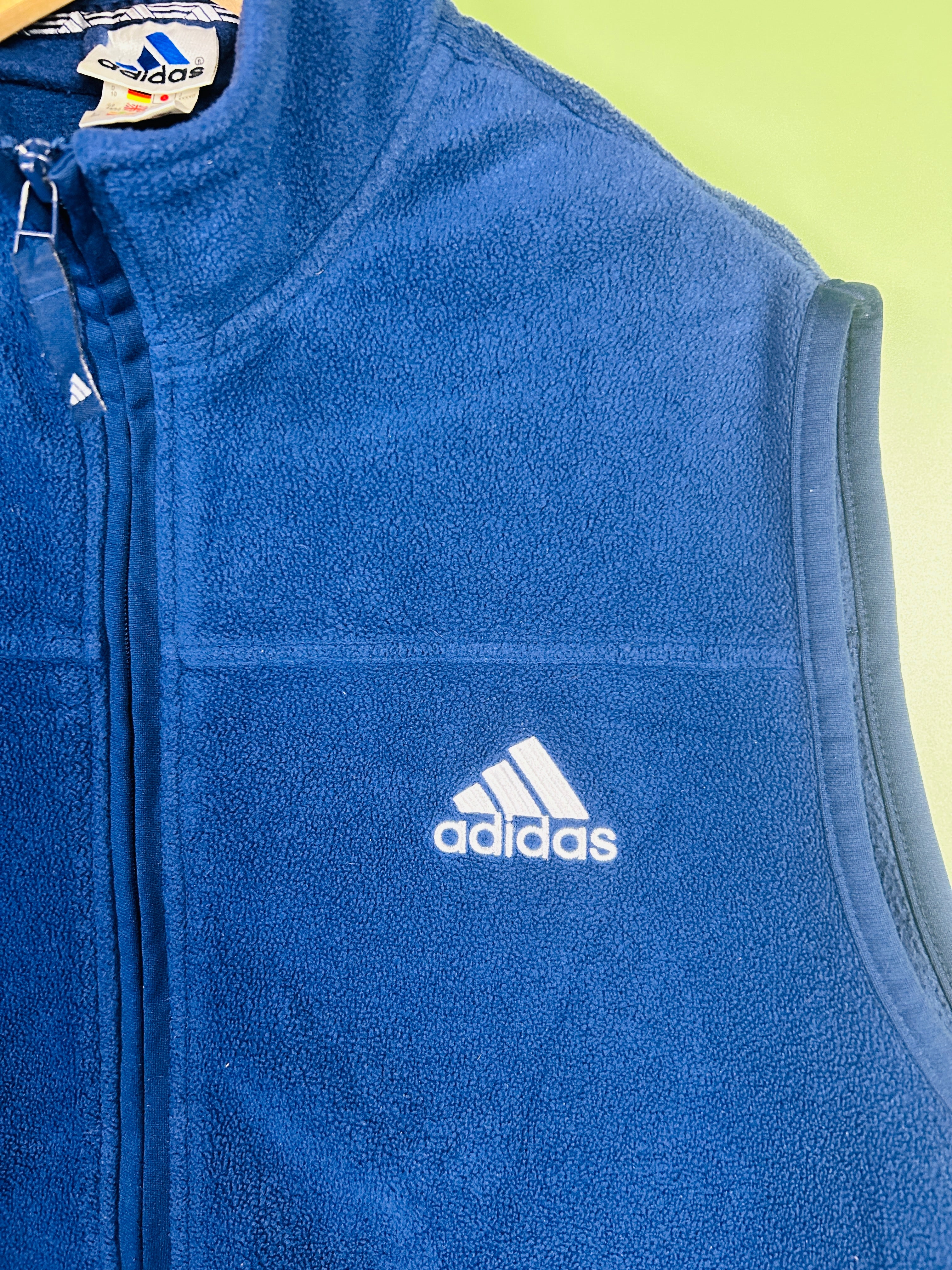 XL Adidas Fleece Weste blau