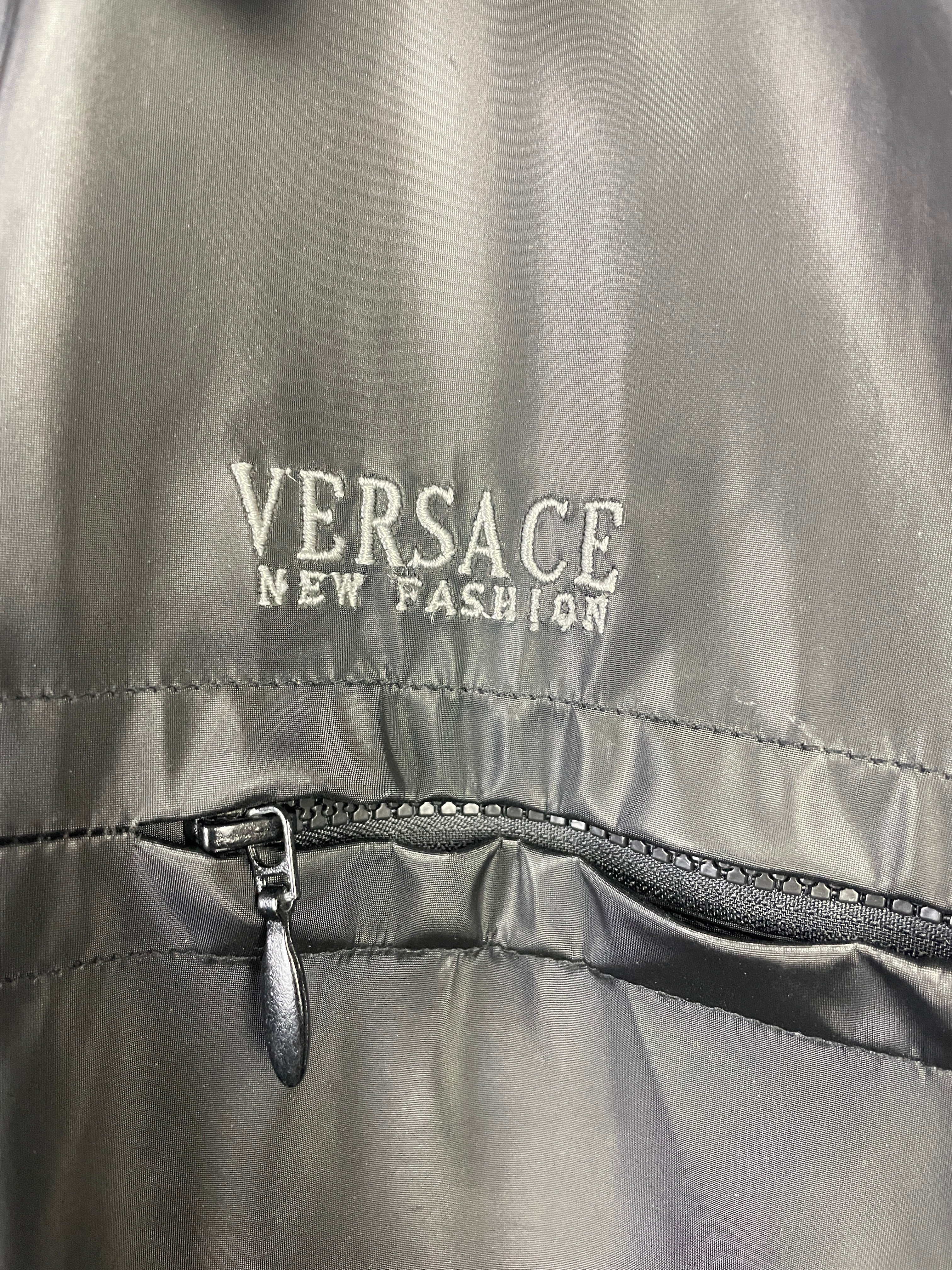 L Vintage Versace Black OOTD Jacke schwarz