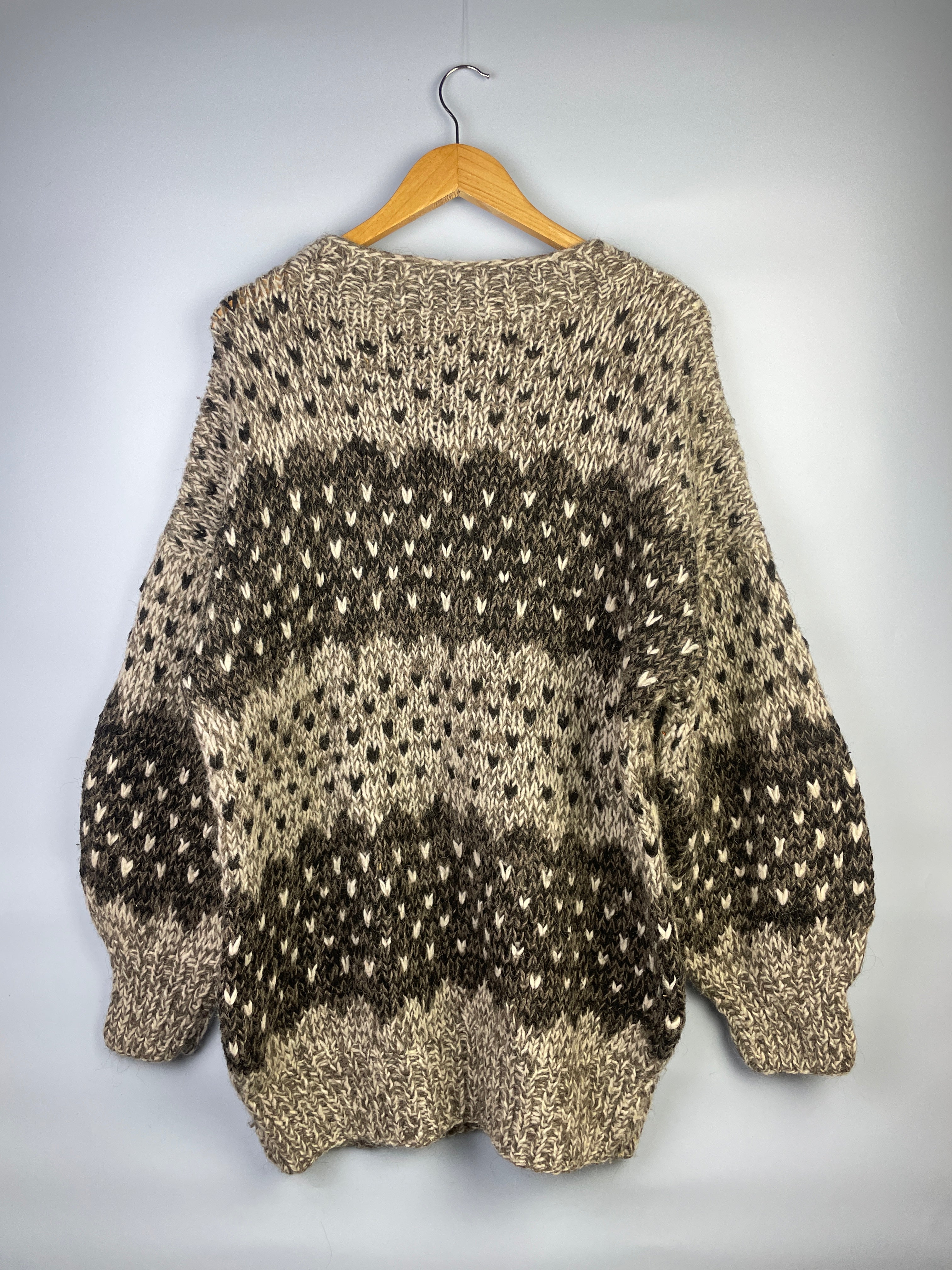 XL Vintage Skandinavischer Schurwolle Pullover