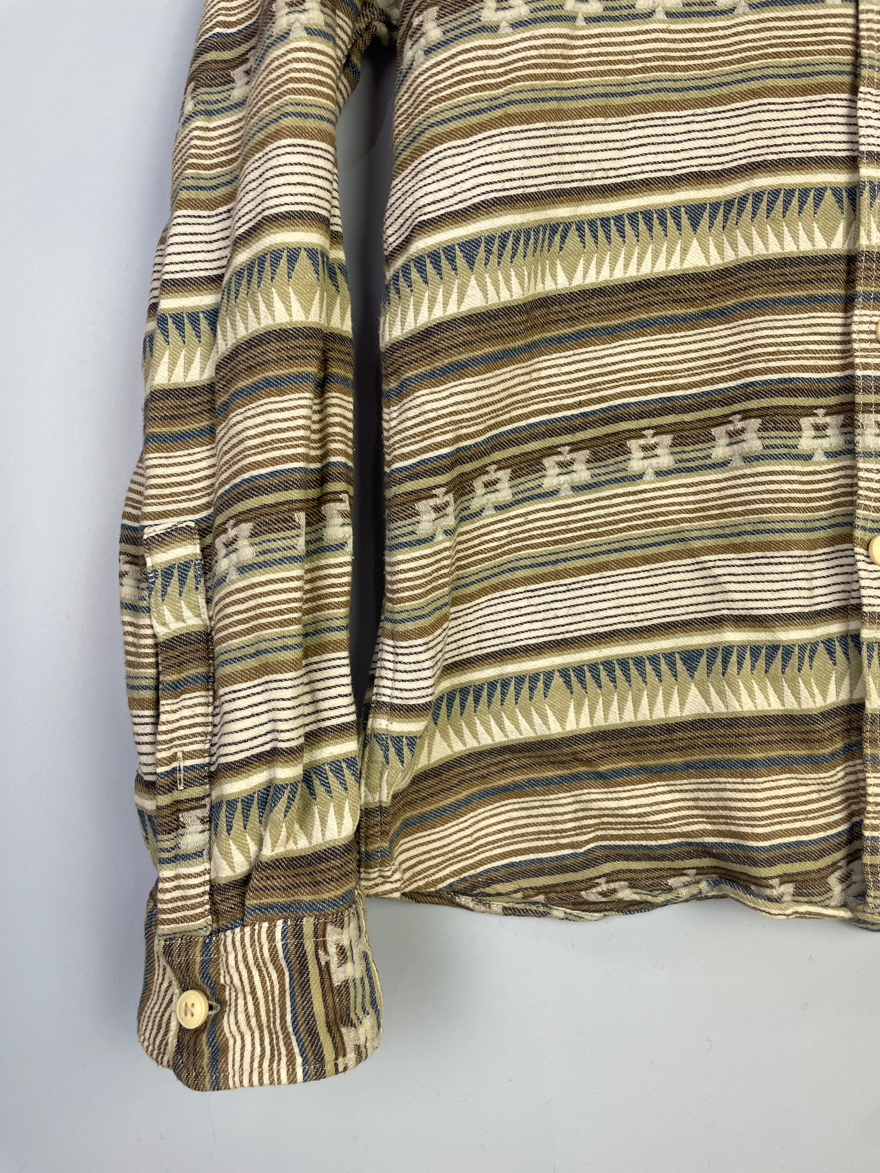 L Unisex Vintage Long Sleeves Shirt Navajo Patterns