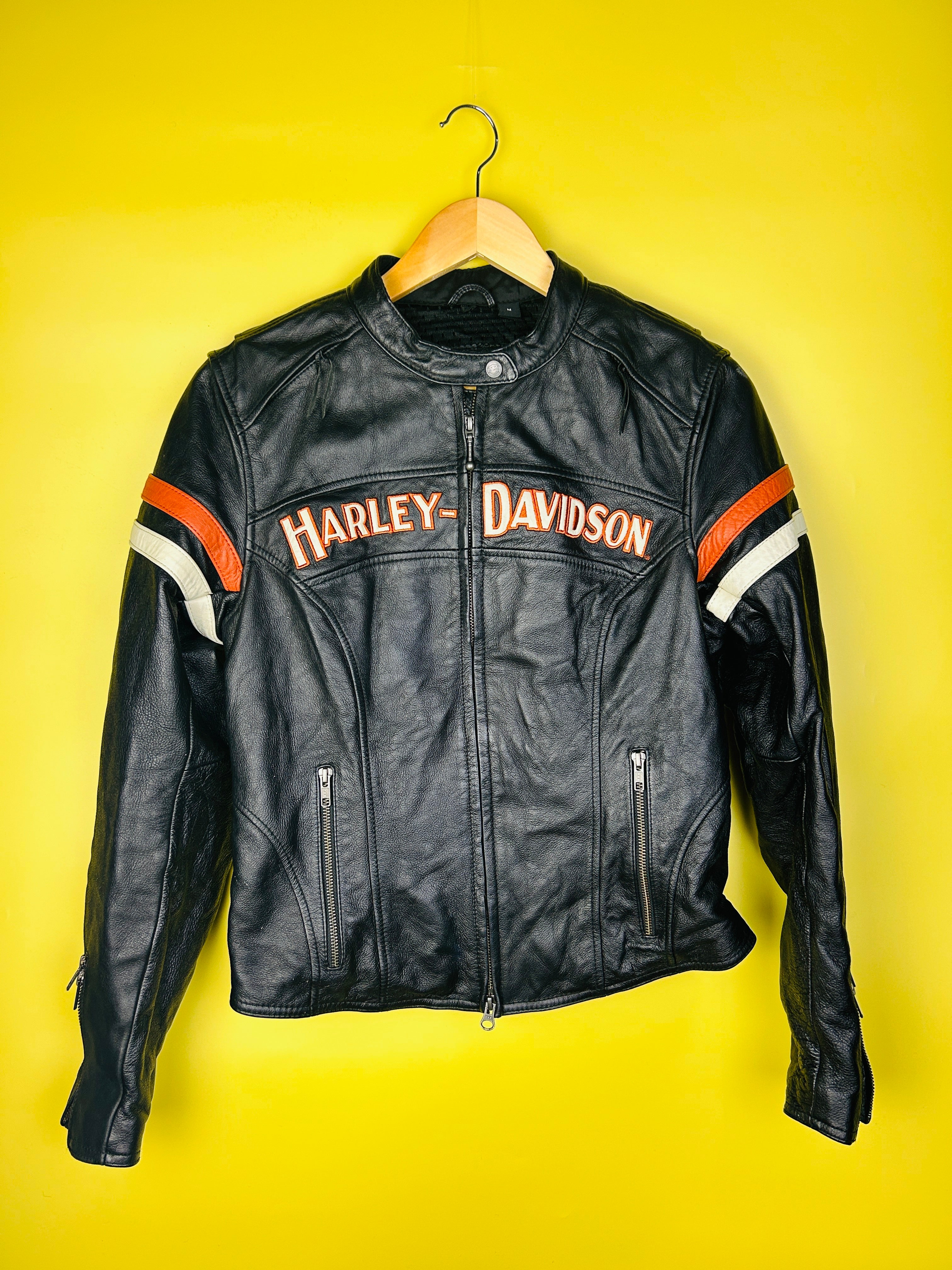 S Vintage Harley Davidson Lederjacke