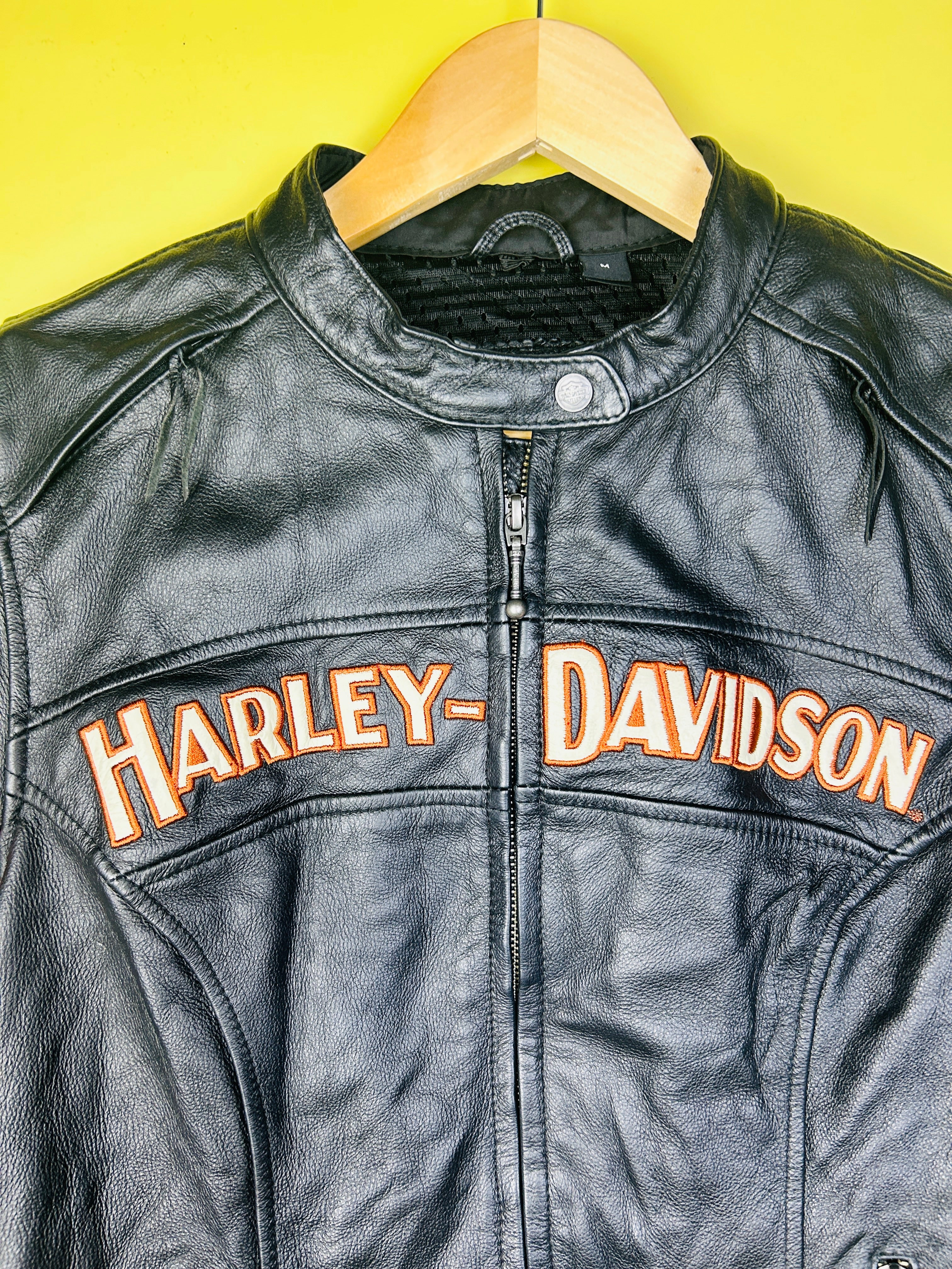 S Vintage Harley Davidson Lederjacke