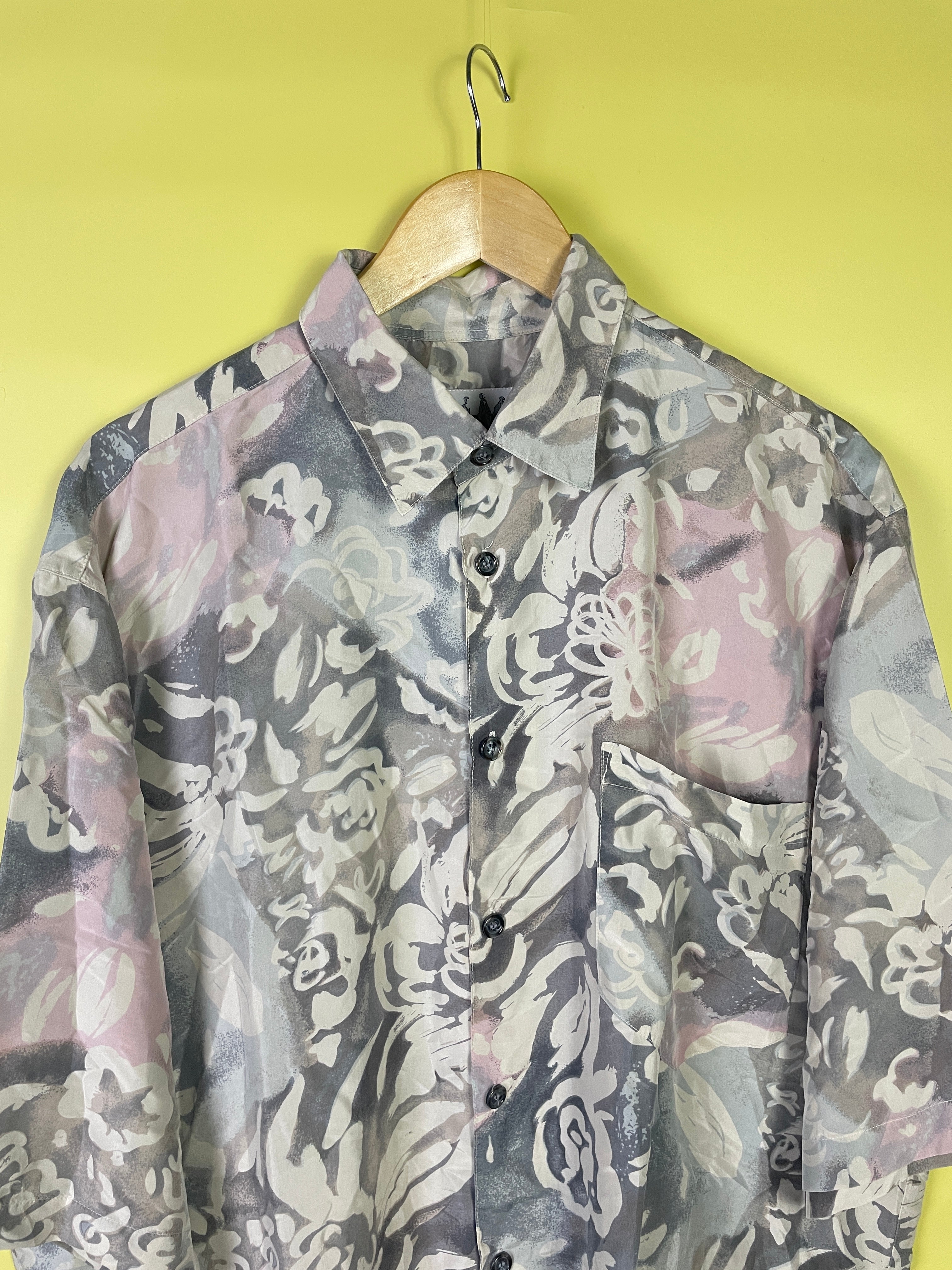 XL-L Vintage Seidenhemd 100% Silk