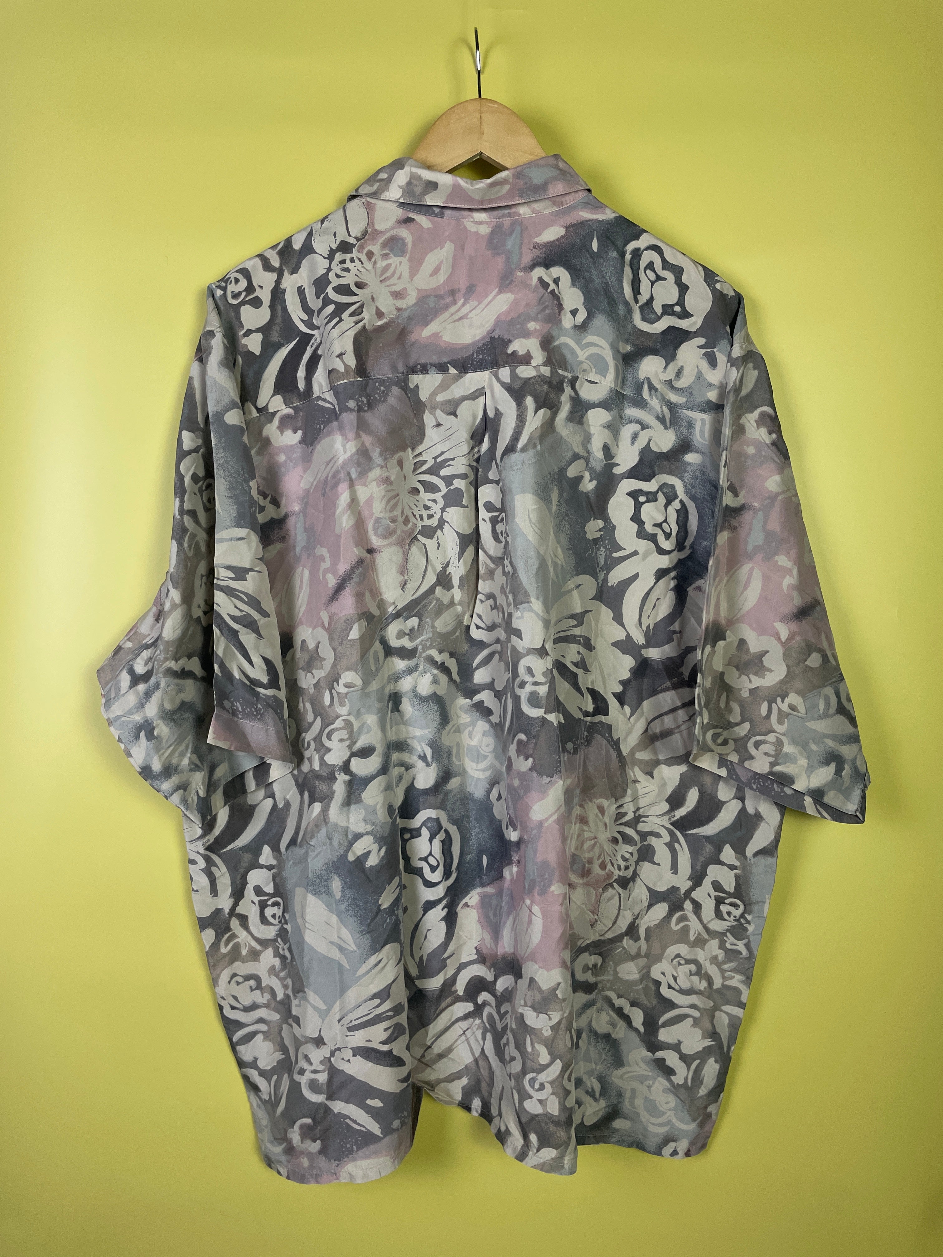 XL-L Vintage Seidenhemd 100% Silk