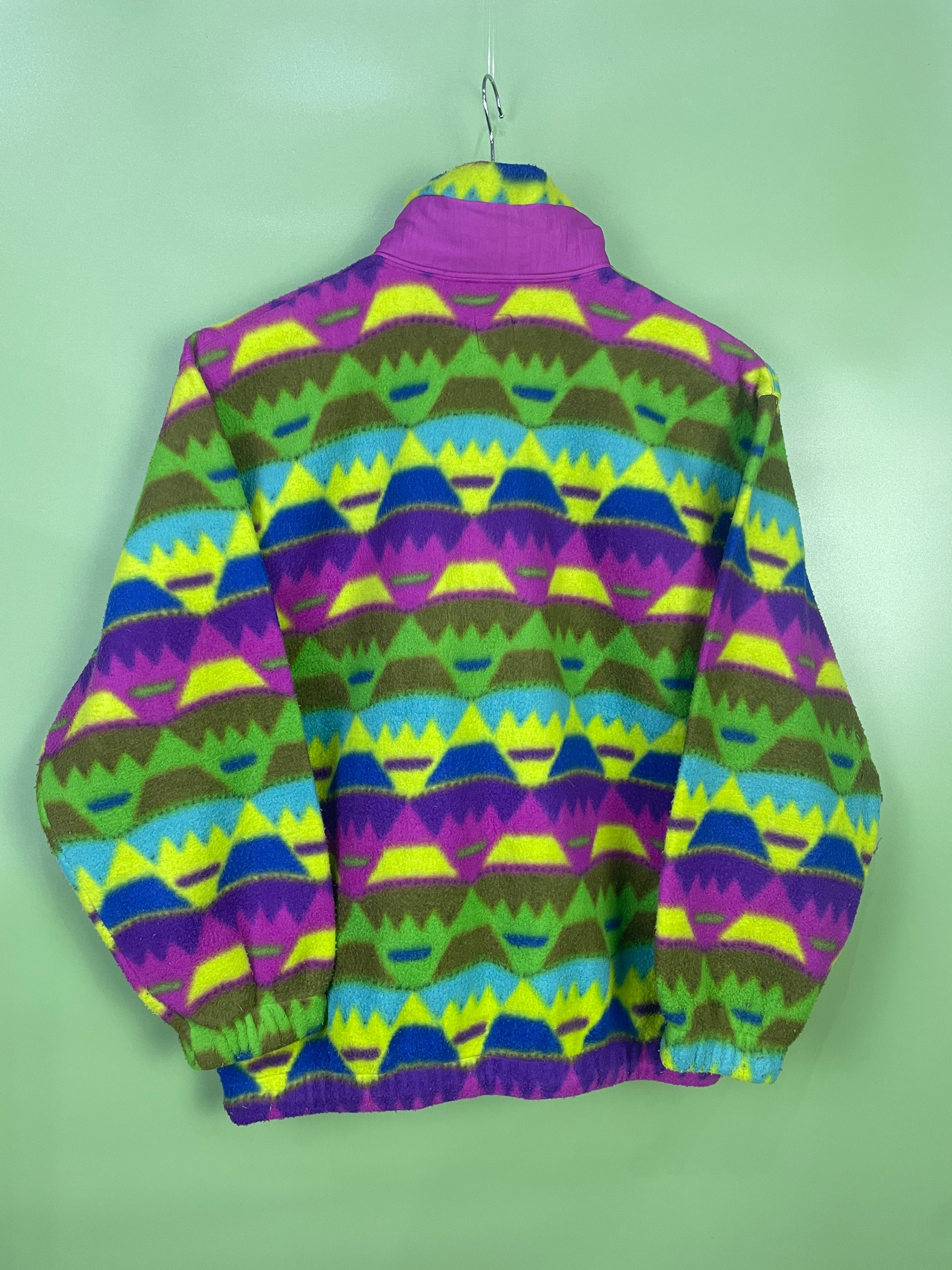 S Vintage Fleece Sweater Navajo Patterns