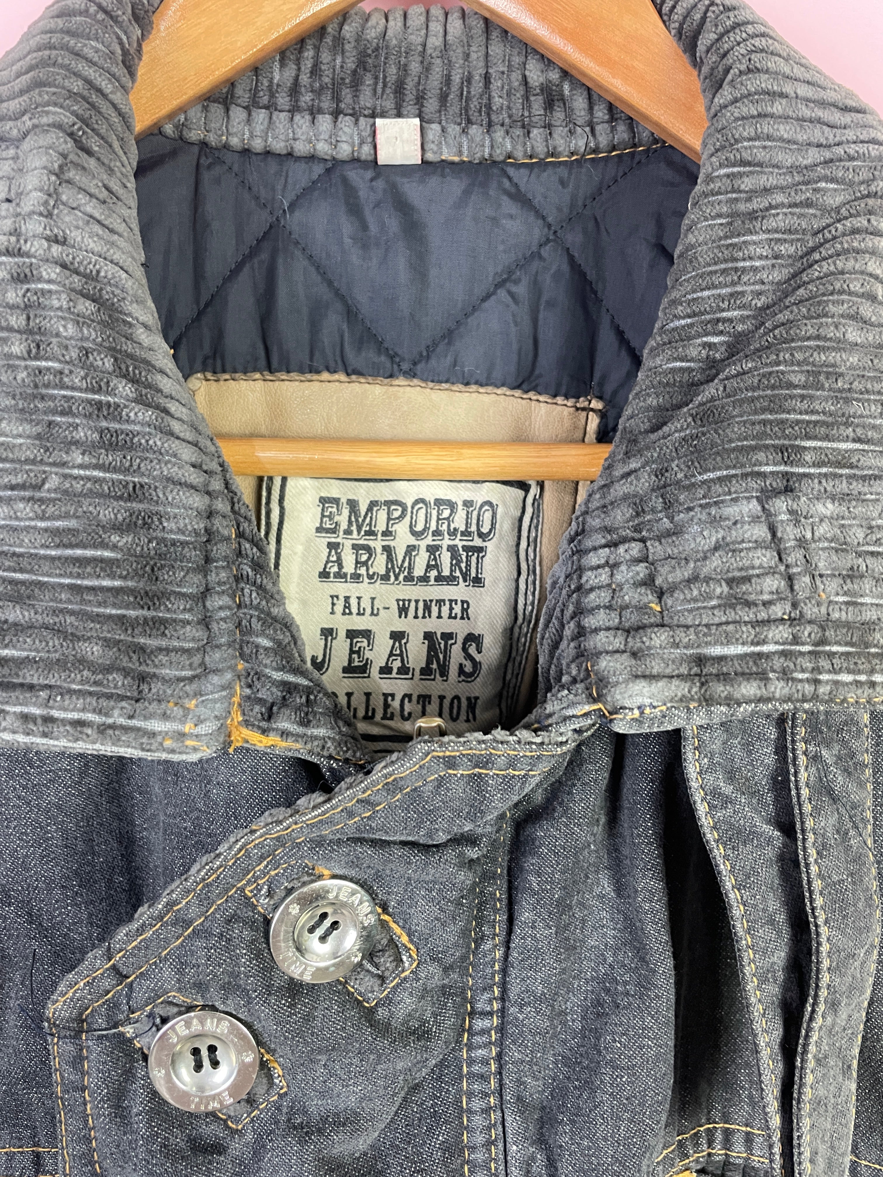 L made in Italy Emporio Armani Jeans Jacke grau schwarz