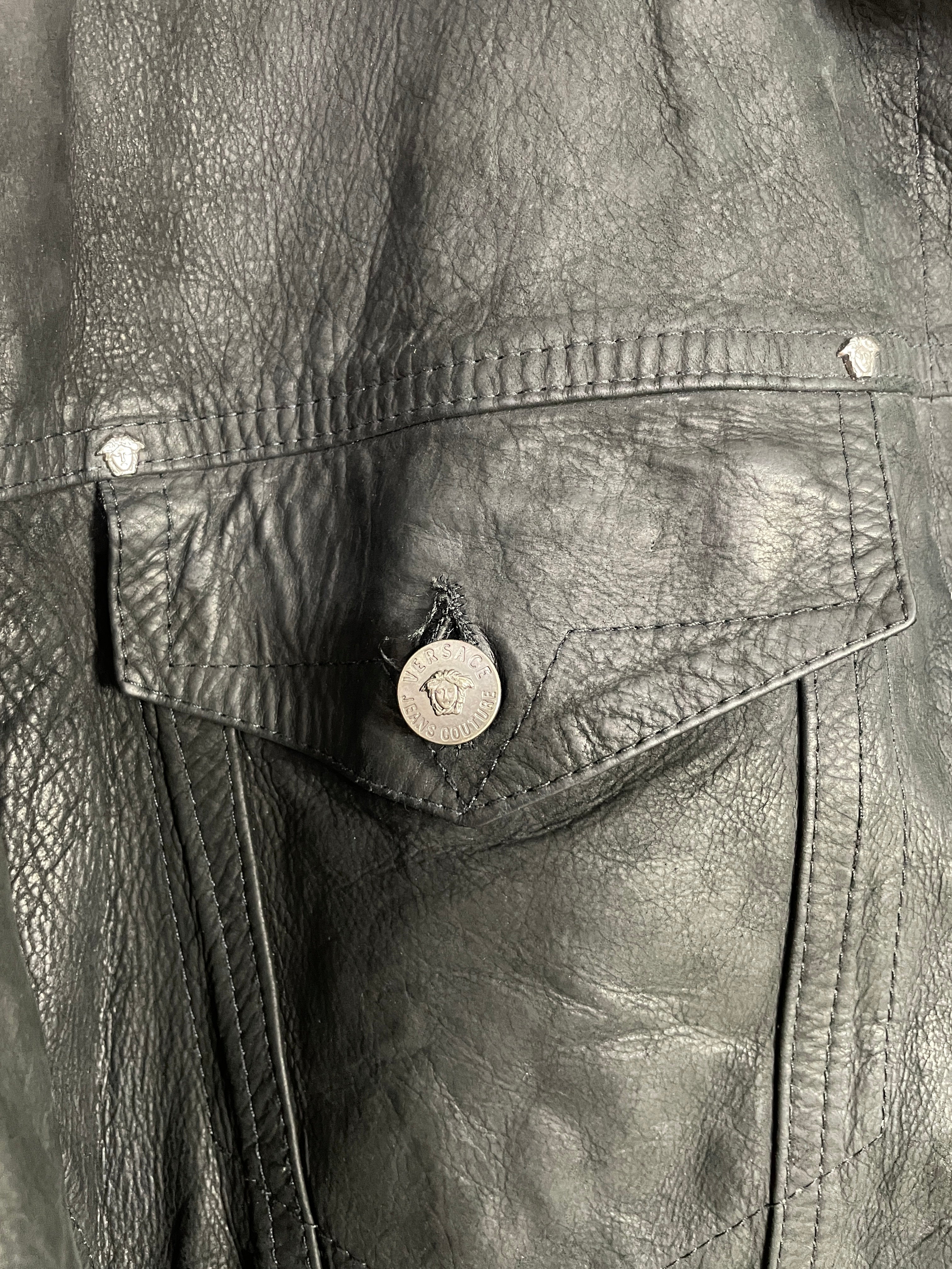 L-XL Versace Jeans Couture Leder Jacke