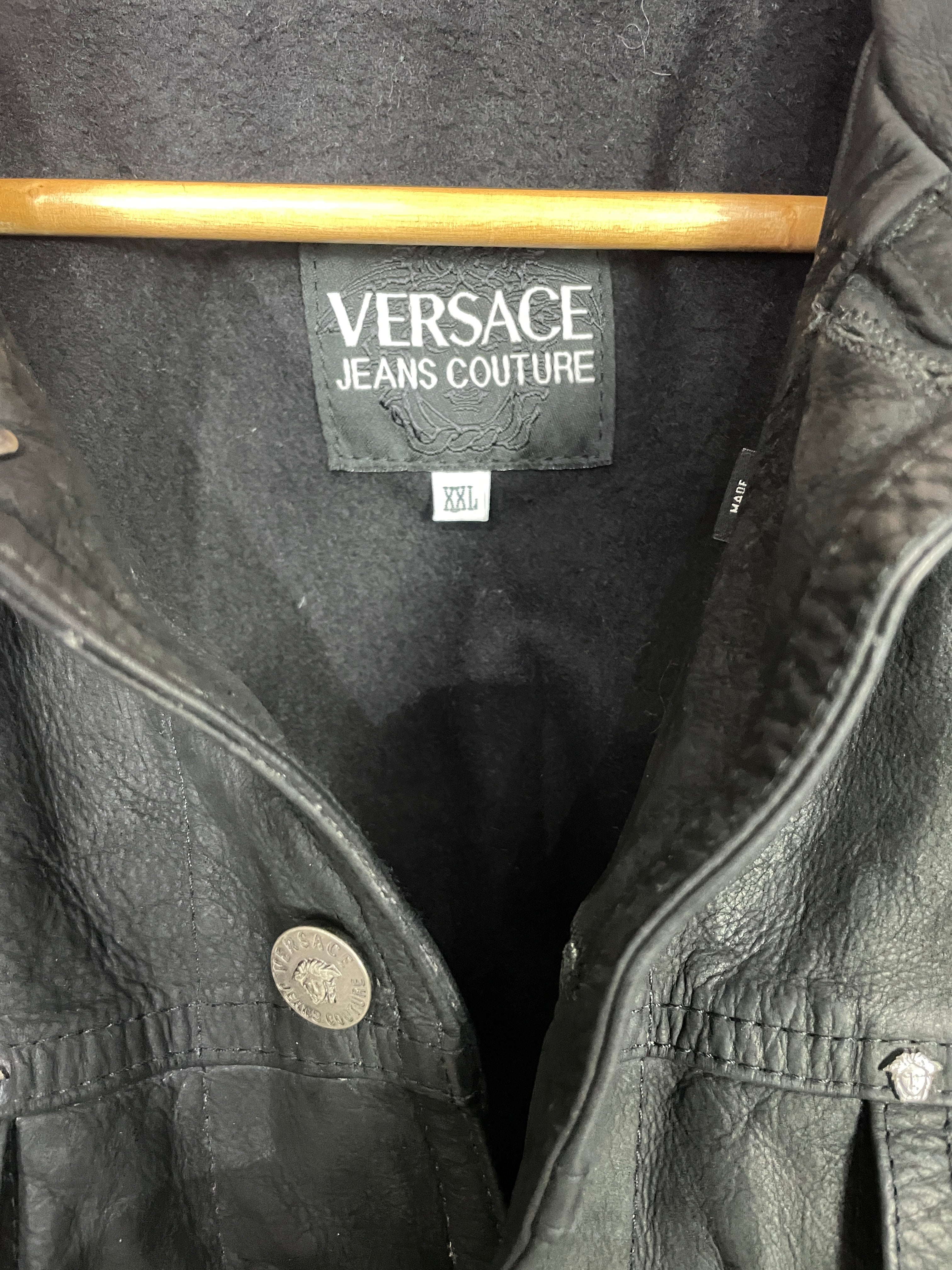 L-XL Versace Jeans Couture Leder Jacke