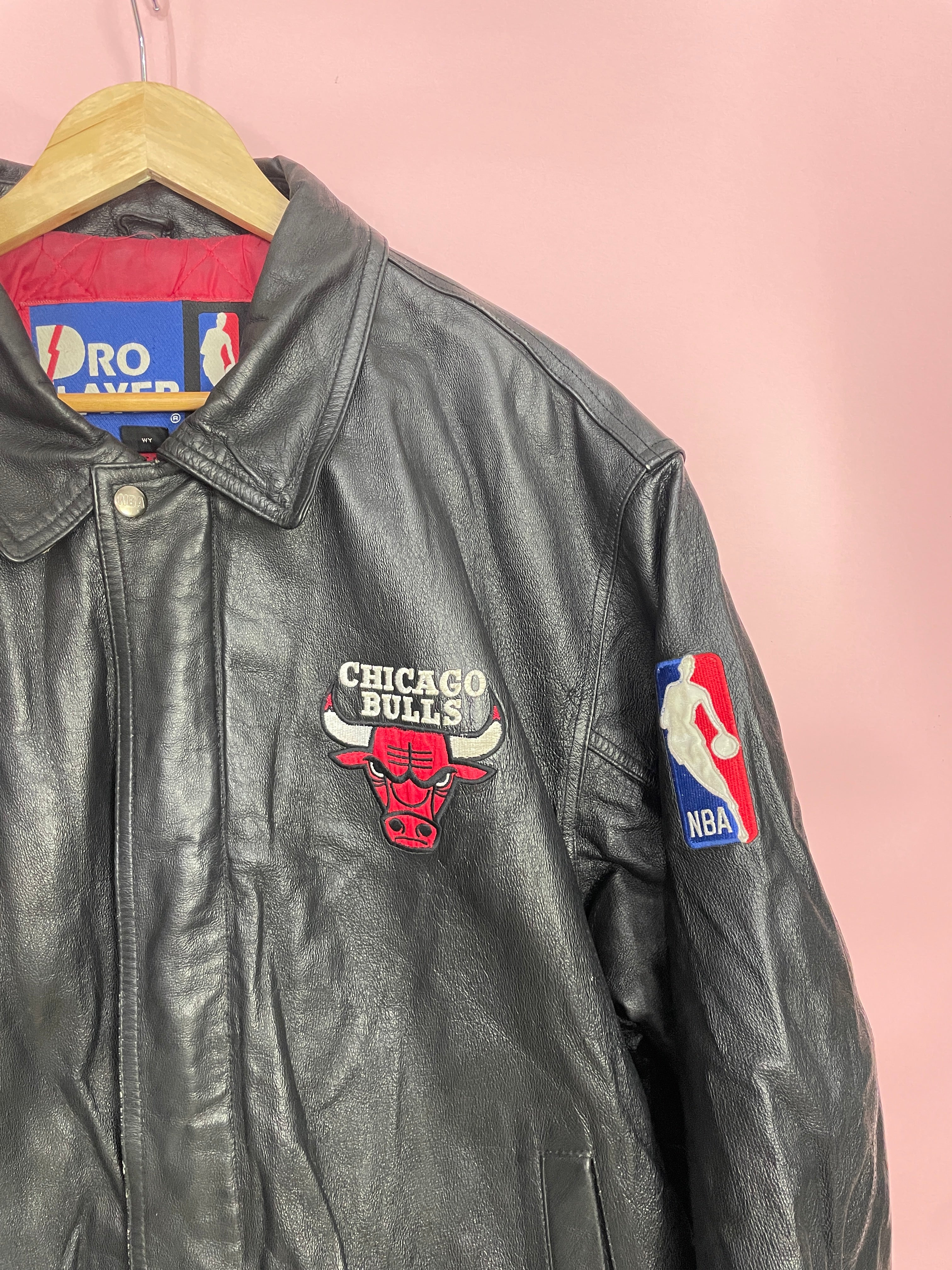L-XL Vintage Chicago Bulls Jacket Leather Jacket