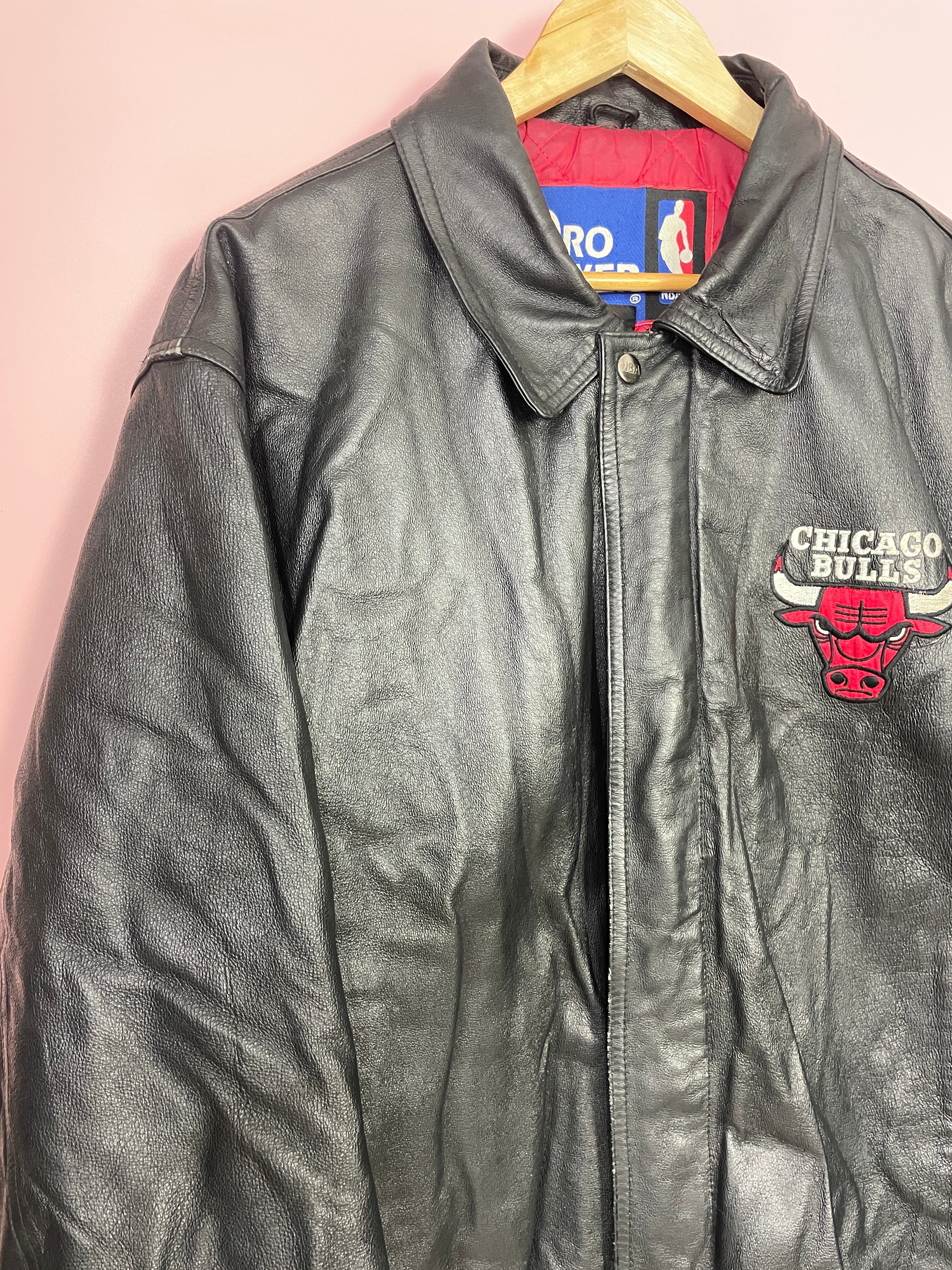 L-XL Vintage Chicago Bulls Jacket Leather Jacket