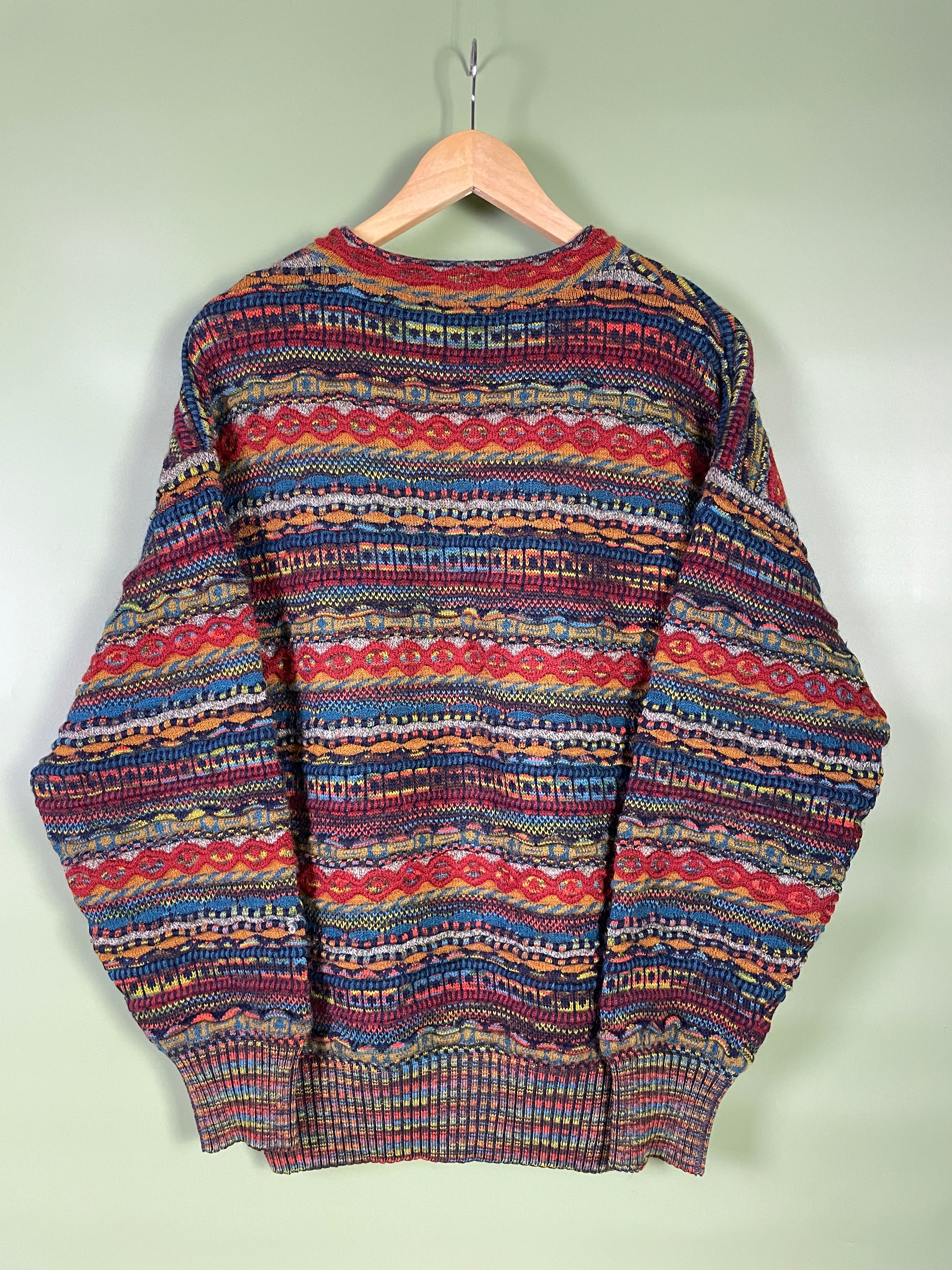 M Missoni Pullover Coogi Style rot